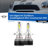 0 Anabbaglianti LED H4 32,000Lm per Mini Countryman R60 2010 - 2016 Kit LED Edge - H4 - Professionale 32.000 Lumen