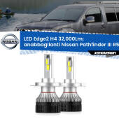 0 Anabbaglianti LED H4 32,000Lm per Nissan Pathfinder III R51 2005 - 2011 Kit LED Edge - H4 - Professionale 32.000 Lumen