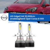 0 Anabbaglianti LED H4 32,000Lm per Opel Corsa B S93 1993 - 2000 Kit LED Edge - H4 - Professionale 32.000 Lumen