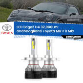 0 Anabbaglianti LED H4 32,000Lm per Toyota MR 2 II Mk1 1989 - 2000 Kit LED Edge - H4 - Professionale 32.000 Lumen