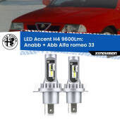 0 Anabbaglianti LED H4 9600Lm per Alfa romeo 33  1990 - 1994 H4: Kit LED Accent 9600LM