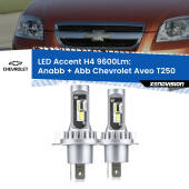 0 Anabbaglianti LED H4 9600Lm per Chevrolet Aveo T250 2005 - 2011 H4: Kit LED Accent 9600LM