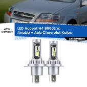 0 Anabbaglianti LED H4 9600Lm per Chevrolet Kalos  2005 - 2008 H4: Kit LED Accent 9600LM