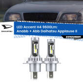0 Anabbaglianti LED H4 9600Lm per Daihatsu Applause II 1997 - 2000 H4: Kit LED Accent 9600LM