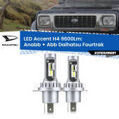 0 Anabbaglianti LED H4 9600Lm per Daihatsu Fourtrak 1985 - 1998 H4: Kit LED Accent 9600LM