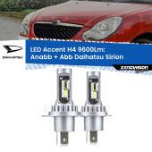 0 Anabbaglianti LED H4 9600Lm per Daihatsu Sirion 2005 - 2008 H4: Kit LED Accent 9600LM