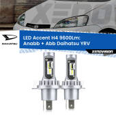 0 Anabbaglianti LED H4 9600Lm per Daihatsu YRV 2000 - 2005 H4: Kit LED Accent 9600LM