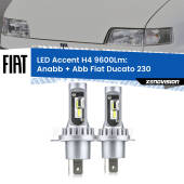 0 Anabbaglianti LED H4 9600Lm per Fiat Ducato 230 1994 - 2002 H4: Kit LED Accent 9600LM