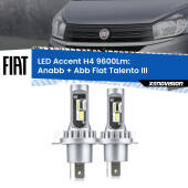 0 Anabbaglianti LED H4 9600Lm per Fiat Talento III 2016 - 2020 H4: Kit LED Accent 9600LM