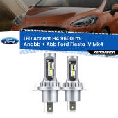 0 Anabbaglianti LED H4 9600Lm per Ford Fiesta Mk4 1999 - 2002 H4: Kit LED Accent 9600LM