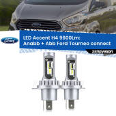 0 Anabbaglianti LED H4 9600Lm per Ford Tourneo connect 2002 - 2013 H4: Kit LED Accent 9600LM