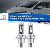 0 Anabbaglianti LED H4 9600Lm per Honda Insight Mk1 2000 - 2006 H4: Kit LED Accent 9600LM