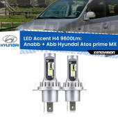 0 Anabbaglianti LED H4 9600Lm per Hyundai Atos prime MX 1997 - 2008 H4: Kit LED Accent 9600LM