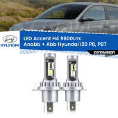 0 Anabbaglianti LED H4 9600Lm per Hyundai I20 PB, PBT a parabola singola H4: Kit LED Accent 9600LM