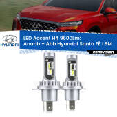 0 Anabbaglianti LED H4 9600Lm per Hyundai Santa FÉ I SM 2001 - 205 H4: Kit LED Accent 9600LM