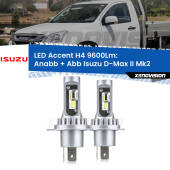 0 Anabbaglianti LED H4 9600Lm per Isuzu D-Max II Mk2 a parabola singola H4: Kit LED Accent 9600LM