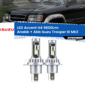 0 Anabbaglianti LED H4 9600Lm per Isuzu Trooper III Mk3 2000 - 2006 H4: Kit LED Accent 9600LM
