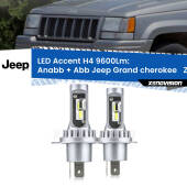 0 Anabbaglianti LED H4 9600Lm per Jeep Grand cherokee ZJ 1993 - 1998 H4: Kit LED Accent 9600LM