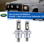 0 Anabbaglianti LED H4 9600Lm per Land rover Defender L316 1998 - 2016 H4: Kit LED Accent 9600LM