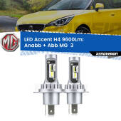 0 Anabbaglianti LED H4 9600Lm per MG  3  2011 in poi H4: Kit LED Accent 9600LM