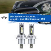 0 Anabbaglianti LED H4 9600Lm per Mini Clubman R55 2007 - 2015 H4: Kit LED Accent 9600LM