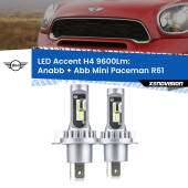 0 Anabbaglianti LED H4 9600Lm per Mini Paceman R61 2012 - 2016 H4: Kit LED Accent 9600LM