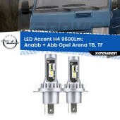 0 Anabbaglianti LED H4 9600Lm per Opel Arena TB, TF 1998 - 2001 H4: Kit LED Accent 9600LM