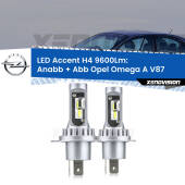 0 Anabbaglianti LED H4 9600Lm per Opel Omega A V87 1986 - 1994 H4: Kit LED Accent 9600LM