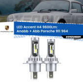 0 Anabbaglianti LED H4 9600Lm per Porsche 911 964 1988 - 1993 H4: Kit LED Accent 9600LM