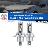 0 Anabbaglianti LED H4 9600Lm per Toyota Corolla E100 1992 - 1997 H4: Kit LED Accent 9600LM