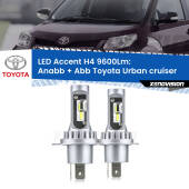 0 Anabbaglianti LED H4 9600Lm per Toyota Urban cruiser 2007 - 2016 H4: Kit LED Accent 9600LM