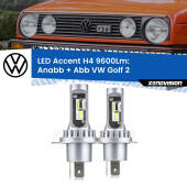 0 Anabbaglianti LED H4 9600Lm per VW Golf 2  1983 - 1990 H4: Kit LED Accent 9600LM