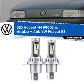 0 Anabbaglianti LED H4 9600Lm per VW Passat B3 a parabola singola H4: Kit LED Accent 9600LM