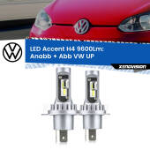 0 Anabbaglianti LED H4 9600Lm per VW UP  2011 in poi H4: Kit LED Accent 9600LM