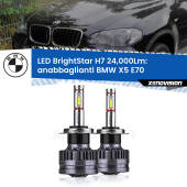 0 Anabbaglianti LED H7 24,000Lm per BMW X5 E70 2006 - 2013 H7: Kit LED BrightStar 24.000Lm