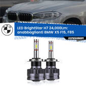 0 Anabbaglianti LED H7 24,000Lm per BMW X5 F15, F85 2014 - 2018 H7: Kit LED BrightStar 24.000Lm