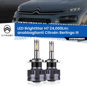 0 Anabbaglianti LED H7 24,000Lm per Citroën Berlingo III 2018 - 2022 H7: Kit LED BrightStar 24.000Lm