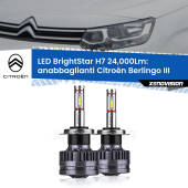 0 Anabbaglianti LED H7 24,000Lm per Citroën Berlingo III Enterprise H7: Kit LED BrightStar 24.000Lm