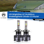 0 Anabbaglianti LED H7 24,000Lm per Citroën C3 Pluriel  2003 - 2010 H7: Kit LED BrightStar 24.000Lm