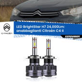 0 Anabbaglianti LED H7 24,000Lm per Citroën C4 II 2009 - 2016 H7: Kit LED BrightStar 24.000Lm