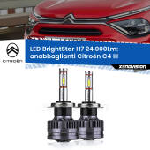 0 Anabbaglianti LED H7 24,000Lm per Citroën C4 III 2020 in poi H7: Kit LED BrightStar 24.000Lm