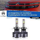 0 Anabbaglianti LED H7 24,000Lm per Citroën C5 Aircross 2017 in poi H7: Kit LED BrightStar 24.000Lm