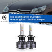 0 Anabbaglianti LED H7 24,000Lm per Citroën C5 My04 2004 - 2008 H7: Kit LED BrightStar 24.000Lm