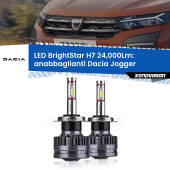 0 Anabbaglianti LED H7 24,000Lm per Dacia Jogger 2021 in poi H7: Kit LED BrightStar 24.000Lm