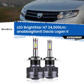 0 Anabbaglianti LED H7 24,000Lm per Dacia Logan II a parabola doppia H7: Kit LED BrightStar 24.000Lm