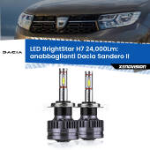 0 Anabbaglianti LED H7 24,000Lm per Dacia Sandero II a parabola doppia H7: Kit LED BrightStar 24.000Lm