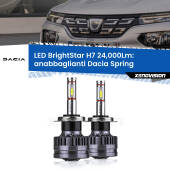 0 Anabbaglianti LED H7 24,000Lm per Dacia Spring 2021 in poi H7: Kit LED BrightStar 24.000Lm