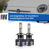 0 Anabbaglianti LED H7 24,000Lm per Fiat 500 2007 - 2015 H7: Kit LED BrightStar 24.000Lm