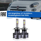 0 Anabbaglianti LED H7 24,000Lm per Fiat 500L  2012 - 2018 H7: Kit LED BrightStar 24.000Lm