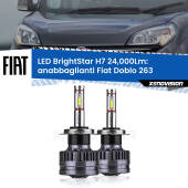 0 Anabbaglianti LED H7 24,000Lm per Fiat Doblo 263 2010 - 2016 H7: Kit LED BrightStar 24.000Lm